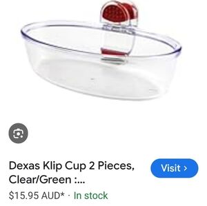 Clear Clip Cup with Green Accent - Pack of 2